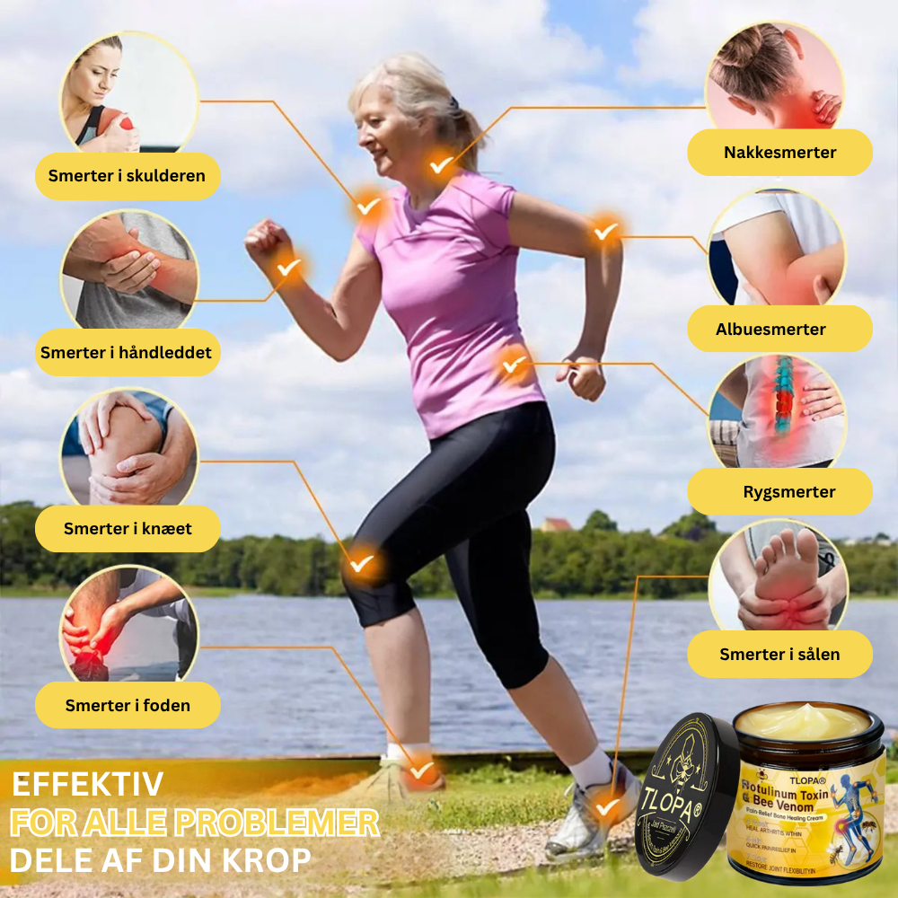 TLOPA® Botulinumtoksin og bigift Smertecreme til knogleheling