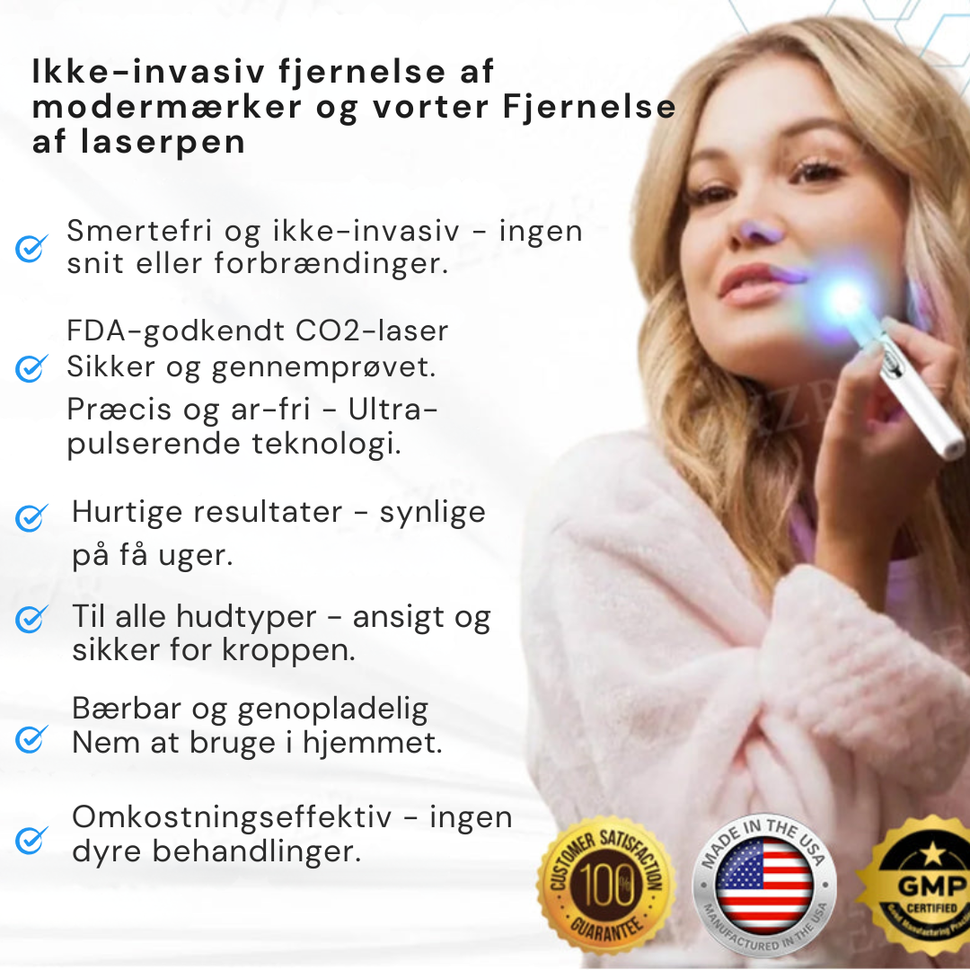 Hidone™ Ikke-invasiv laserpen til fjernelse af modermærker og vorter