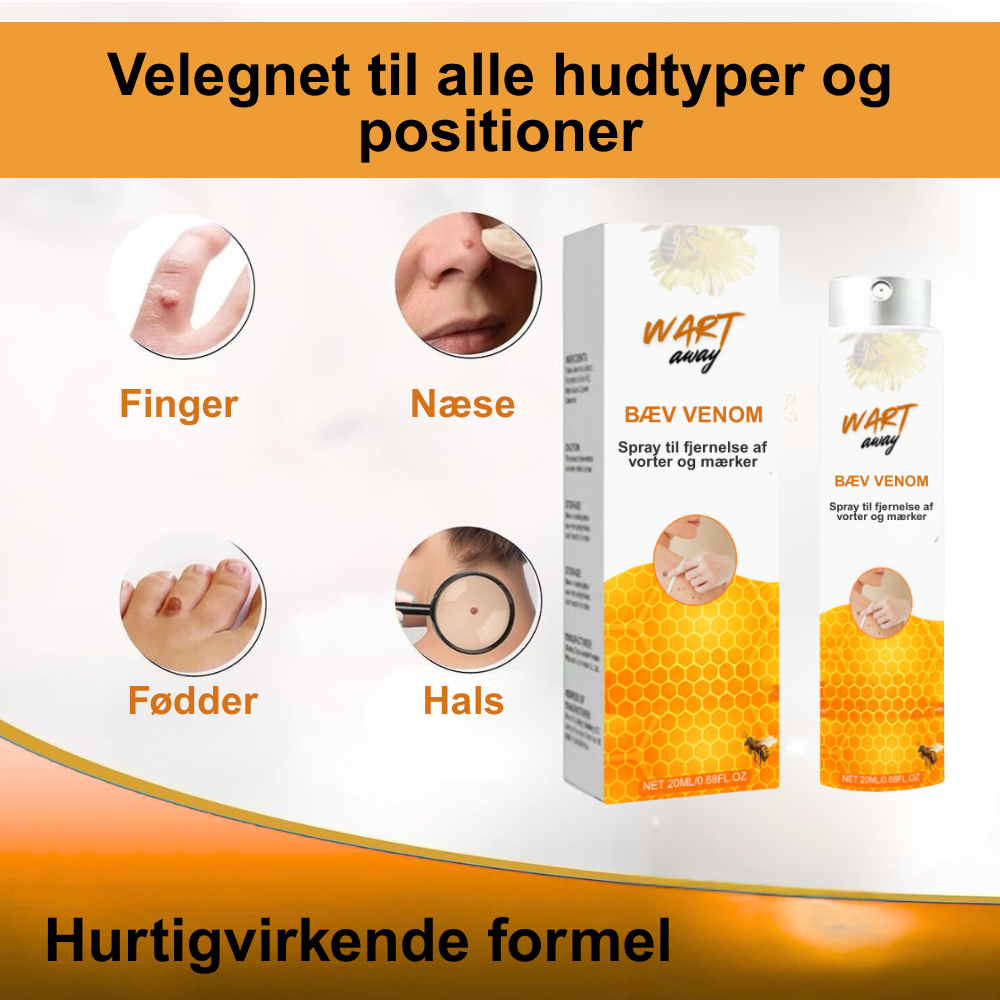 WartAway™ Vortefjerner og hudplejespray | Fjern alle vorter og ujævnheder på kun 7 dage (1+1 GRATIS)