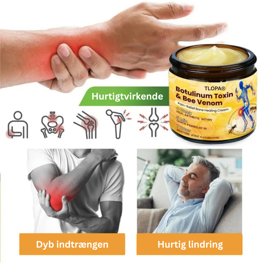 TLOPA® Botulinumtoksin og bigift Smertecreme til knogleheling