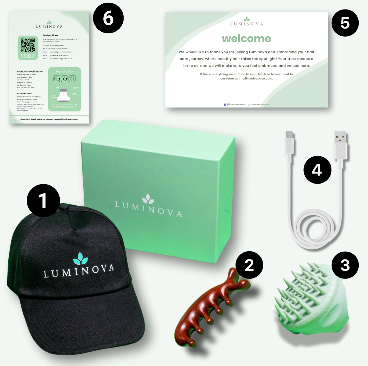 Luminova Hårglød™ LED-Cap