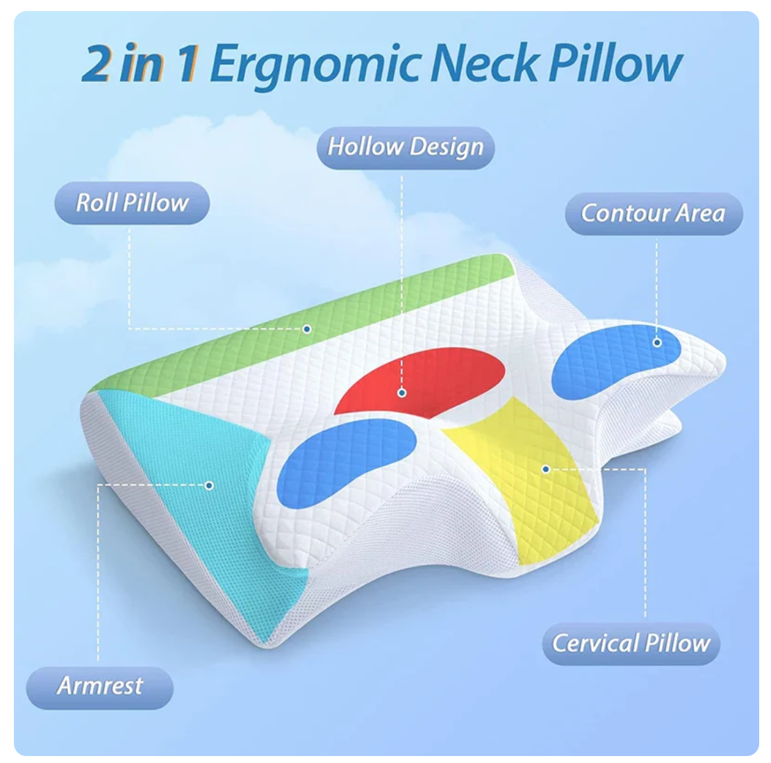 NeckVibe™ nakkepude af memoryskum