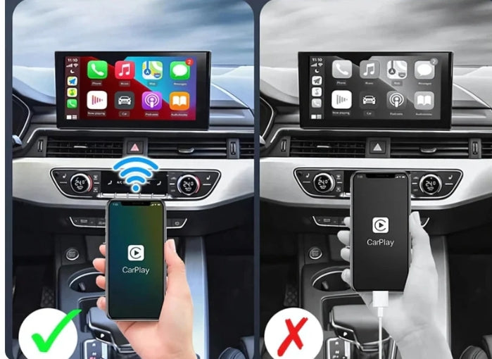 EasyPlay | Trådløs Apple CarPlay & Android Auto | USB-A & USB-C