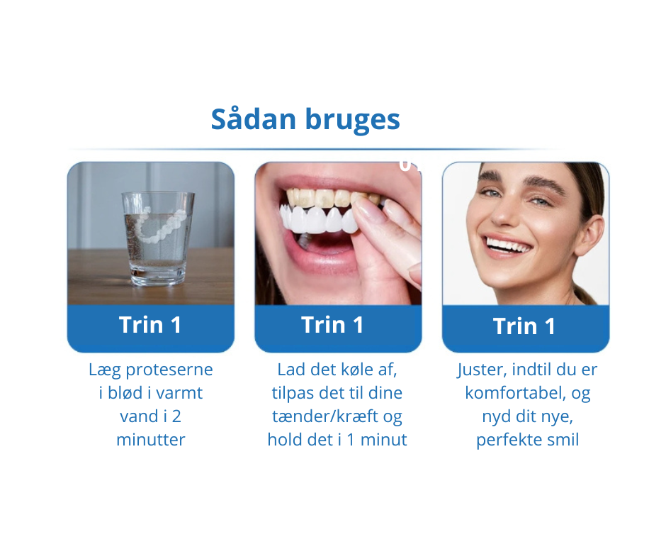 EzySmile™ 🧑🏽⚕️Certificeret af Den Danske Tandlægeforening (DTF) - for et naturligt smil og hverdagskomfort
