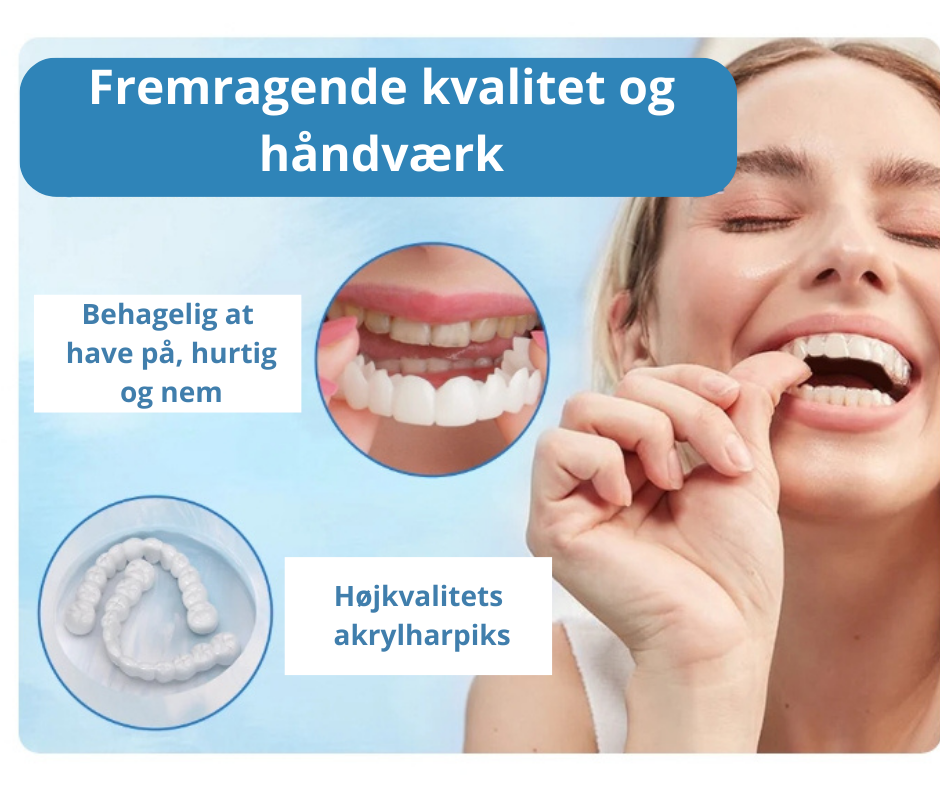 EzySmile™ 🧑🏽⚕️Certificeret af Den Danske Tandlægeforening (DTF) - for et naturligt smil og hverdagskomfort