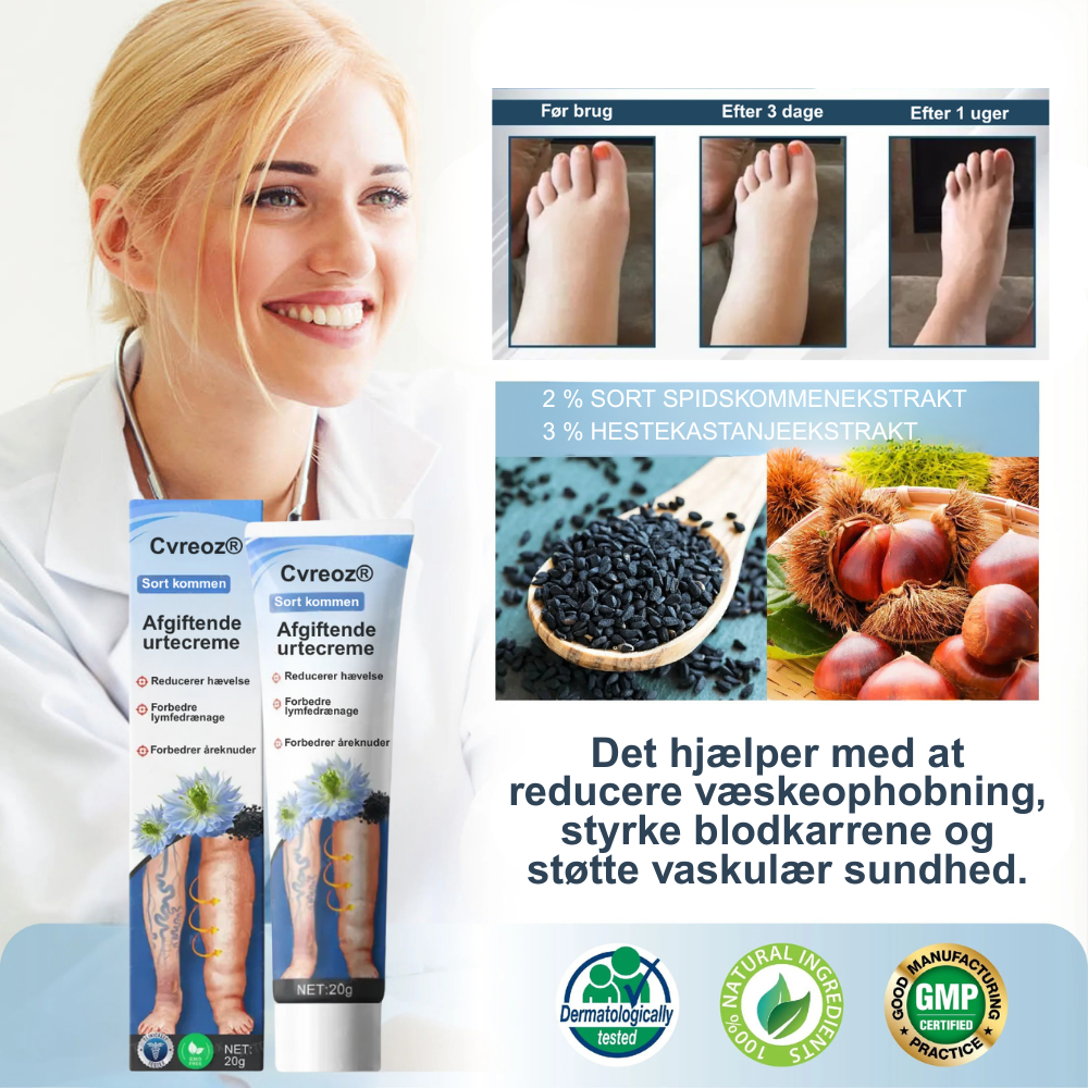 Cvreoz® – Afgiftende urtecreme med sort kommen