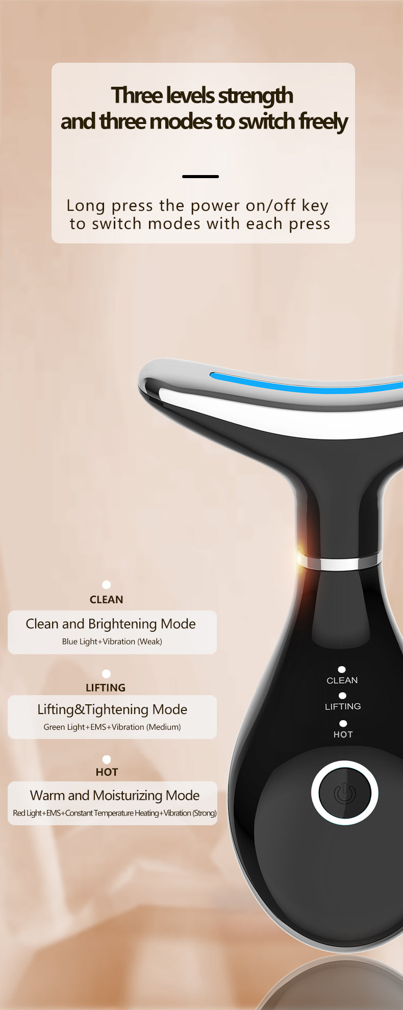 Skønhedsløft 3-i-1 Nefretti | Sig farvel til slap hud, linjer og mathed