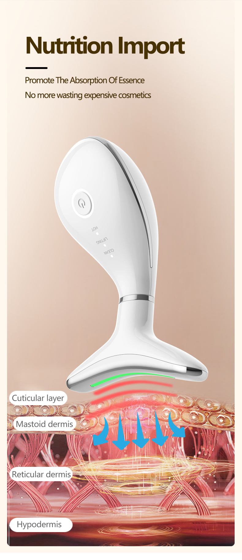 Skønhedsløft 3-i-1 Nefretti | Sig farvel til slap hud, linjer og mathed