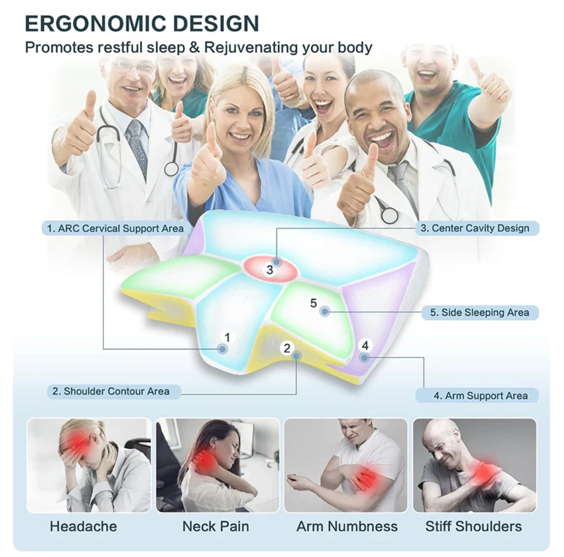 NeckVibe™ nakkepude af memoryskum