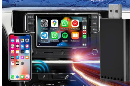 EasyPlay | Trådløs Apple CarPlay & Android Auto | USB-A & USB-C