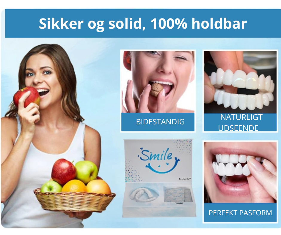 EzySmile™ 🧑🏽‍⚕️Certificeret af Den Danske Tandlægeforening (DTF) - for et naturligt smil og hverdagskomfort